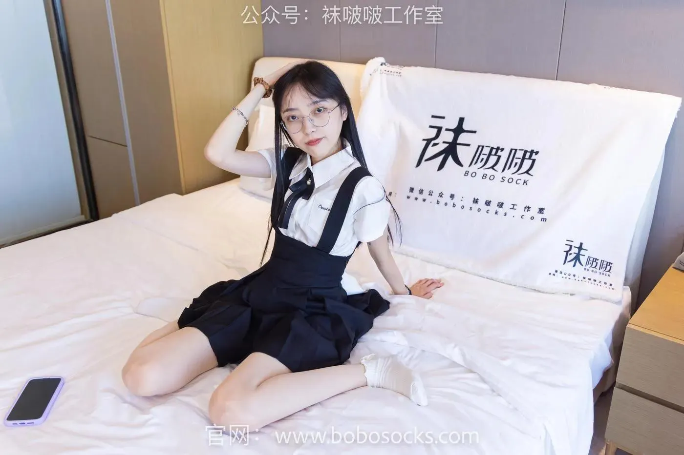 [BoBoSocks袜啵啵]NO.121 稚予-高跟鞋、白棉袜、肉丝 [138P]插图2